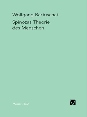 cover image of Spinozas Theorie des Menschen